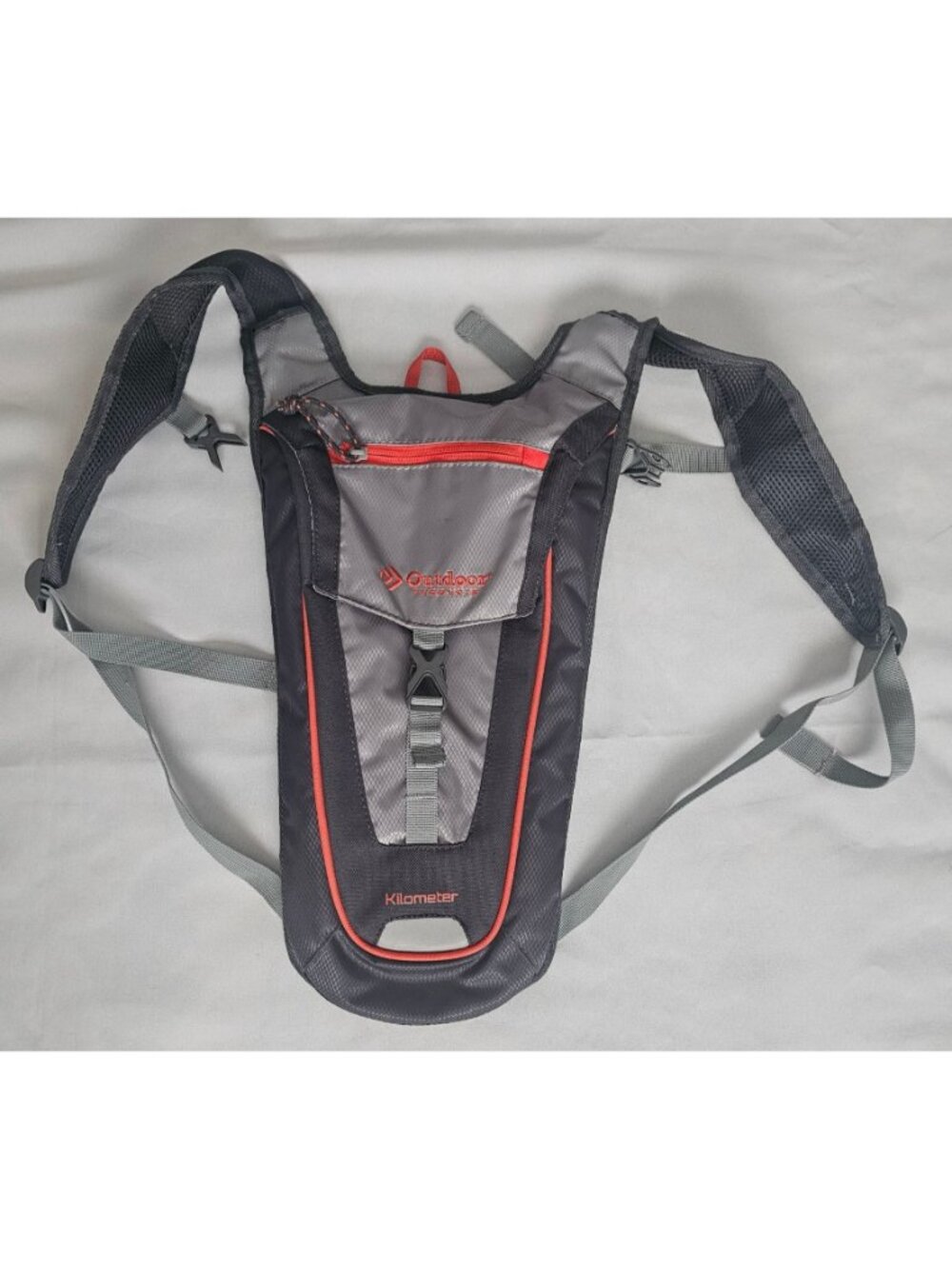 Outdoor Products Kilometer Hydration Pack Camping Hiking Bag, Gray/Orange - Picture 3 of 9